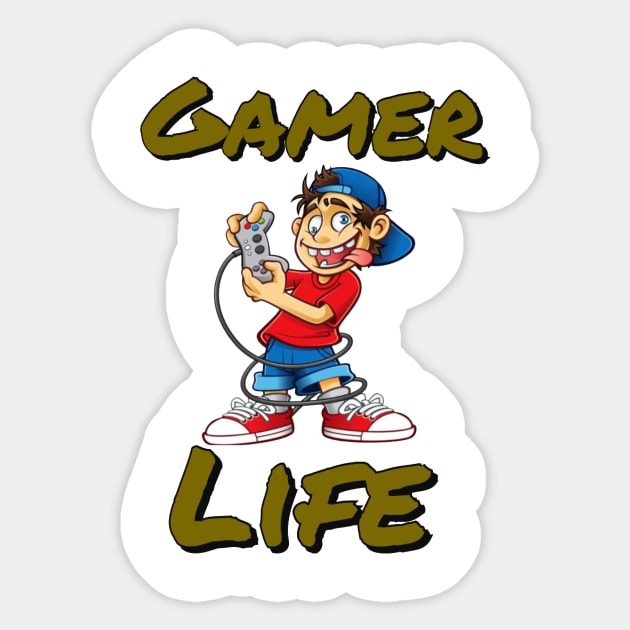 Gamer life #1 Sticker by GAMINGQUOTES